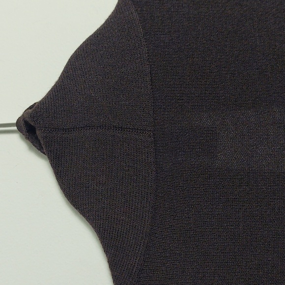EILEEN FISHER Women's Open Front Long 100% Wool Dark Brown Cardigan Size XSmall - Picture 12 of 16